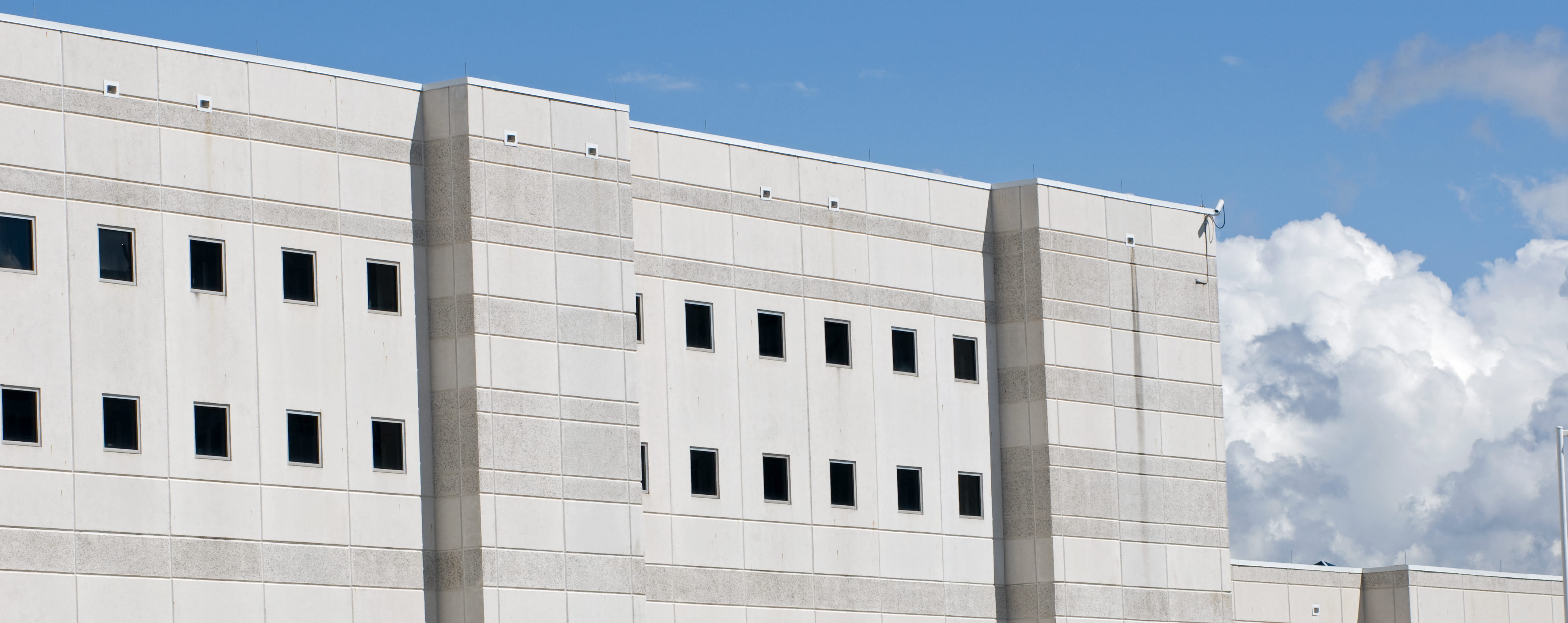 Exterior view of prison building