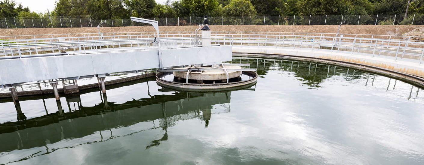 Modern urban wastewater treatment plant