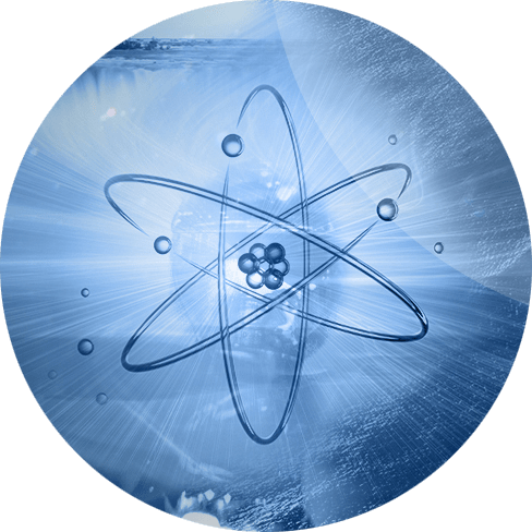 Nuclear fission symbol.