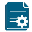 Icon of a paper with a cog